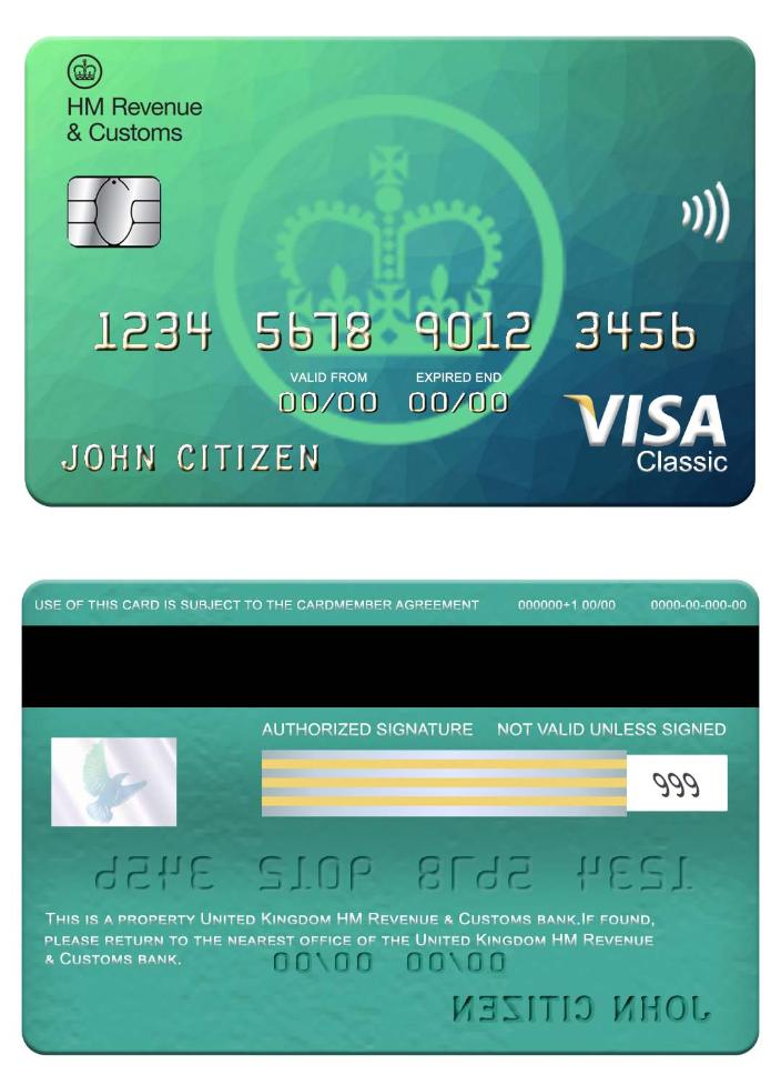 United Kingdom HM Revenue & Customs bank visa classic card